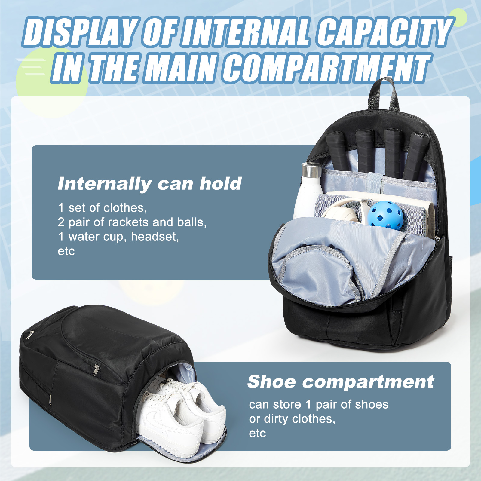 Tennis Bag Tennis Backpack 2 R - Tennis Racket ulasan dan harga
